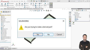 Solidworks forming tools inserted as derived part