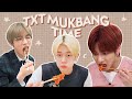 txt mukbang time ( eating compilation ) 🍕