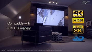 Elite Screens Ambient Light Rejecting (ALR) Projection Screen Video