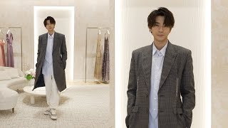 三浦翔平、「バー」ジャケットをメンズバージョンに再解釈したコートを着こなす　「ハウス オブ ディオール ギンザ」オープニングプレビュー