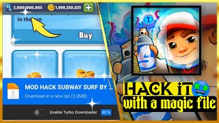 تهكير لعبة subway Surfers تحديث الجديد بملف سحري حجمه 3mb 💰🤯سهل 2023  subway surfers hack mod