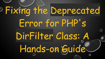 Fixing the Deprecated Error for PHP