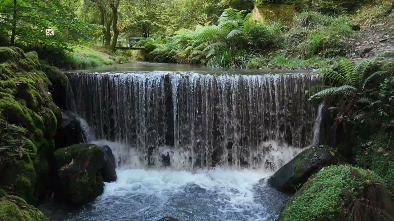Menacuddle well waterfall slow motion sleep music  