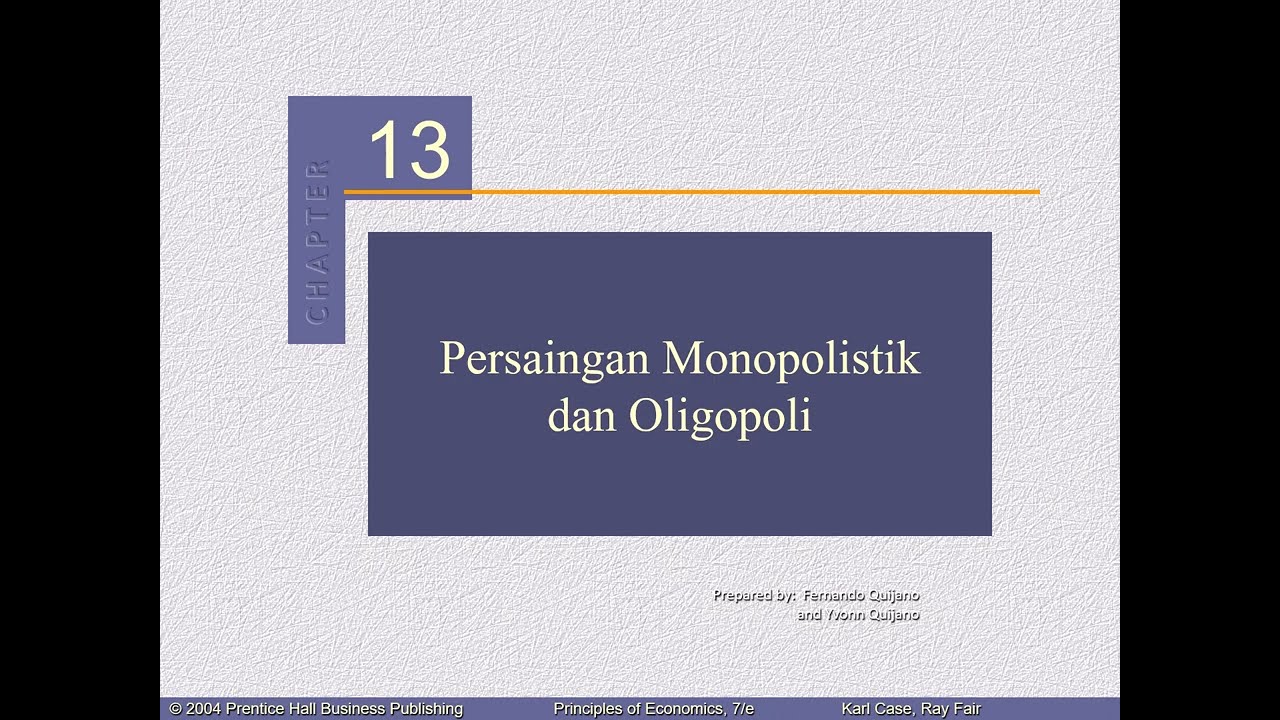 Pert -13. Persaingan Monopolistik dan Oligopoli