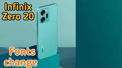 How To Change Font Style Infinix Zero 20, Font Change Setting