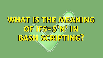 Unix & Linux: What is the meaning of IFS=$