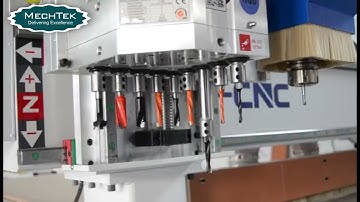 CNC Router nesting machine for cabinet making with ATC and Drilling Head  attachment