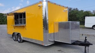 Yellow 8.5'x16' Concession Trailer Vending Food Catering