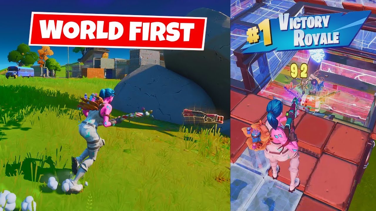 WORLDS 1ST WIN WITH REAL SPAWN ISLAND WEAPONS!! (AMAZING!) - YouTube