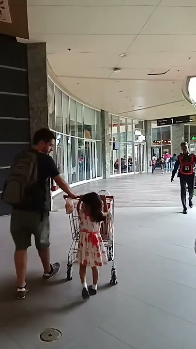 pushing the cart in the mall 🛒#kidvid #province #babygirl #adayinmylife #momamarie #provincelife
