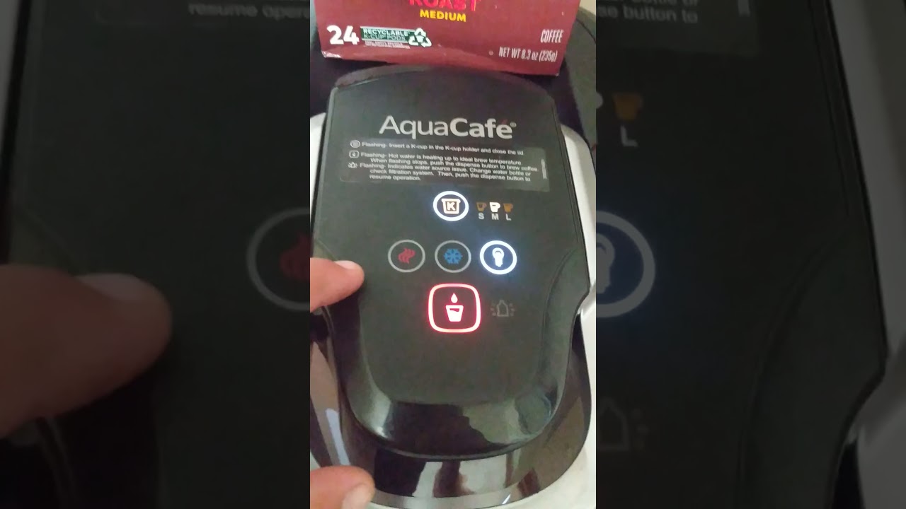aquacafe, cold water n hot water with built in coffee for Keurig pods