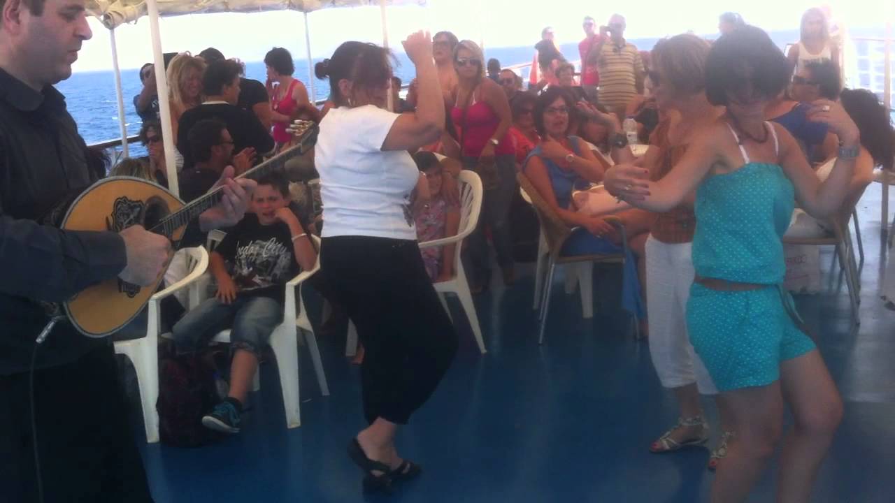 Dancing and live bouzouki on deck on board Aegean Glory YouTube