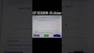 CIT SESSION-15 CLICKER QUESTIONS ❓ ANSWERS 🙂