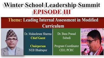 Managing Internal Assessment as per the modified school curriculum, Dr. Basu Prasad SUbedi