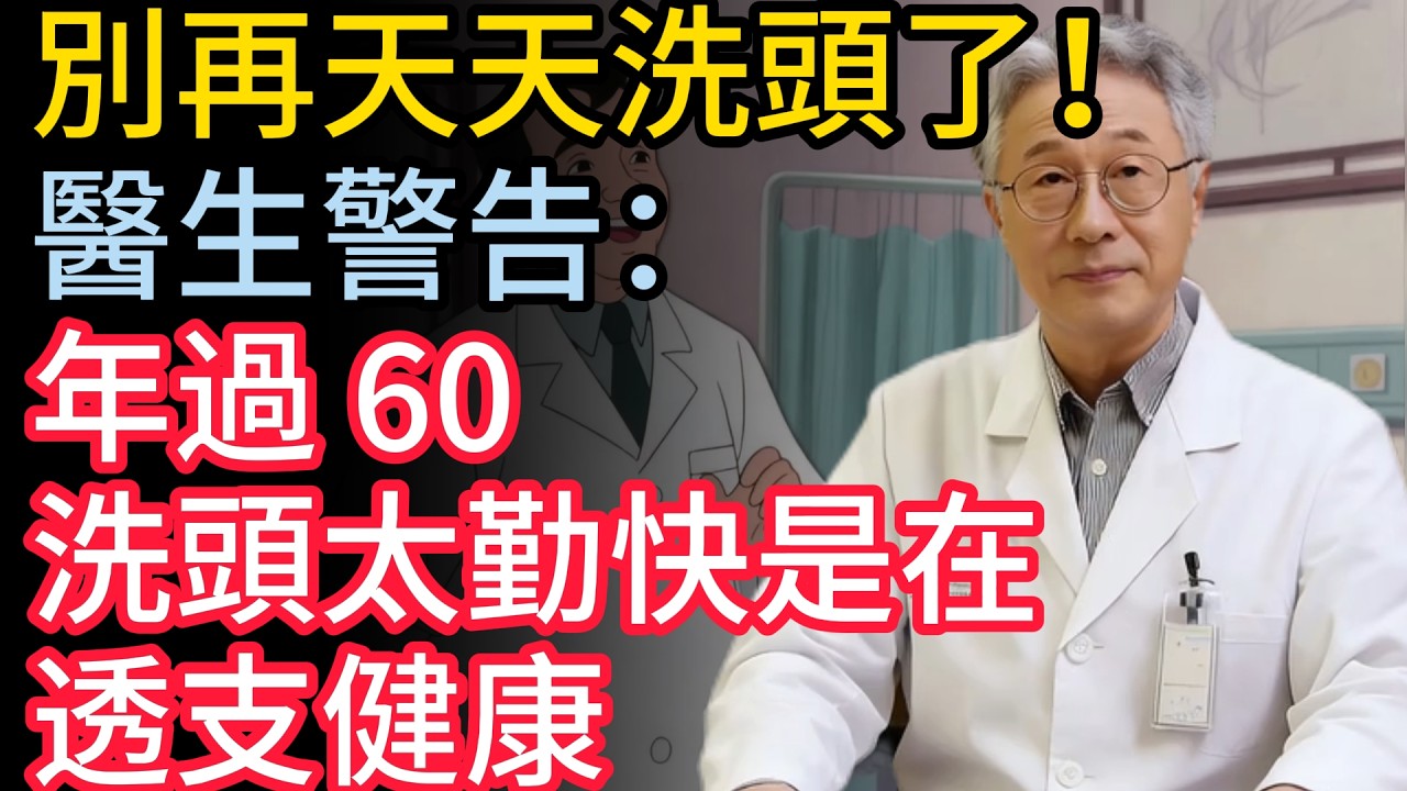 別再天天洗頭了！醫生警告：年過 60，洗頭太勤快是在透支健康