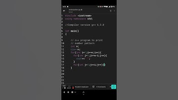 number pattern in c++ #loops #c++ #programming #pattern #shorts #ytshorts