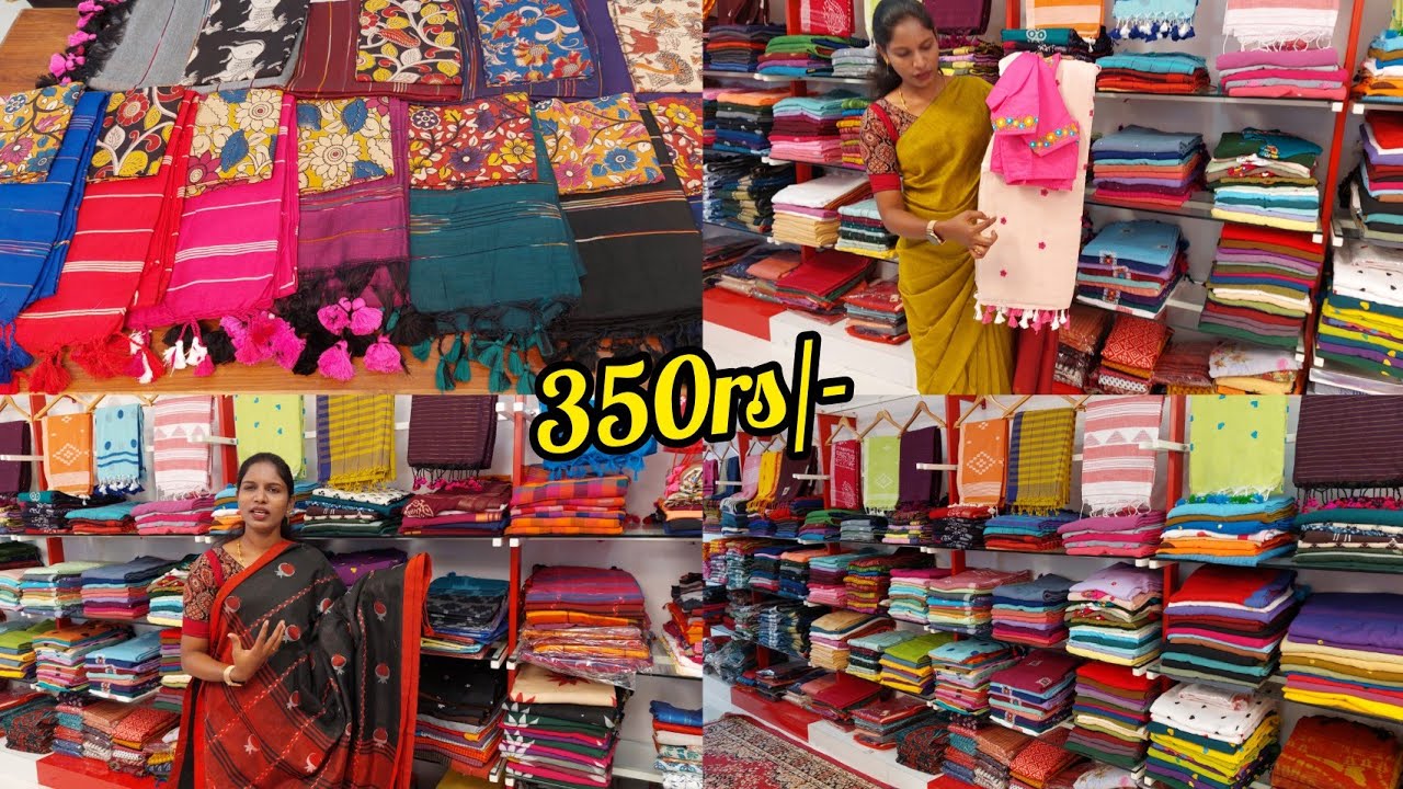 Bangalore wholesale pure cotton, khadi & mul cotton Handloom sarees | single piece courier available