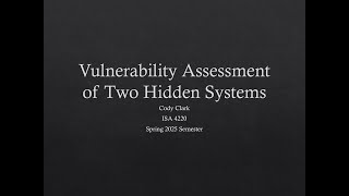 Vulnerability Assessment Presentation