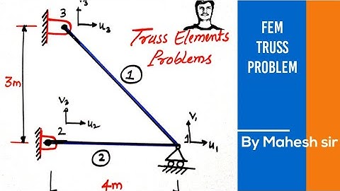 FEM truss problems | Finite Element Methods for Mechanical engineering | FEA for Truss Elements