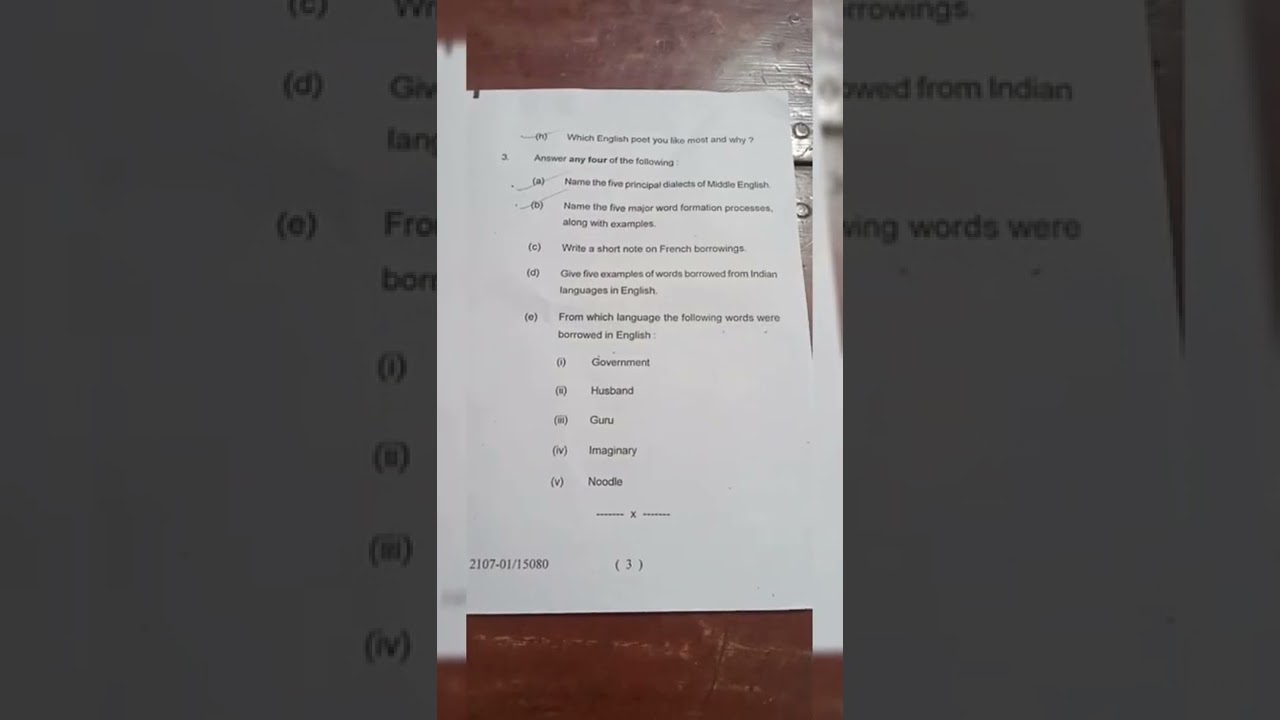 Patliputra University Examination 2021 .... BA Part 1 ENG HONS ..... English Paper 1 Question Paper.