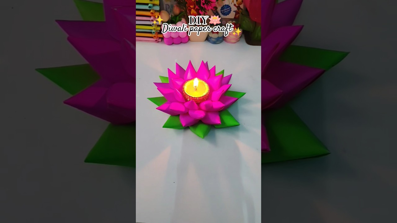 DIY Diwali decoration idea 🪷 | Diwali paper craft Idea | diy diya holder ✨