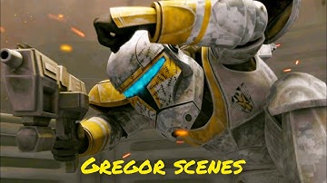 All Captain Gregor scenes - The Clone Wars, The Bad Batch, Rebels