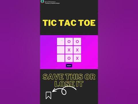 How To Make TIC TAC TOE game using html css and javascript || html for ...