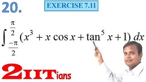 Integrals Class 12 Maths NCERT | Exercise 7.11 Q 20 | IIT JEE