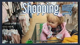 Asda with Polly baby clothes &more reborn doll outing Charlotte 11months Laura Lee Eagles