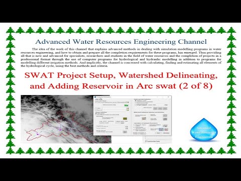 SWAT Project Setup, Watershed Delineating, and Adding Reservoir in Arc swat 2 of 8