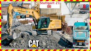 Caterpillar 330 & Mercedes-Benz Tipper Trailer Trucks,... Stuttgart 21, 28.03.2023. #3