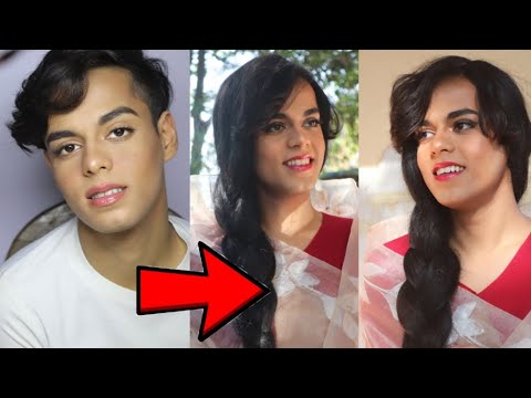 Indian Saree Look Boy To Girl Makeup