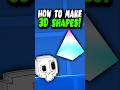 HOW TO MAKE 3D SHAPES IN GEOMETRY DASH #geometrydash #gd #shorts #games