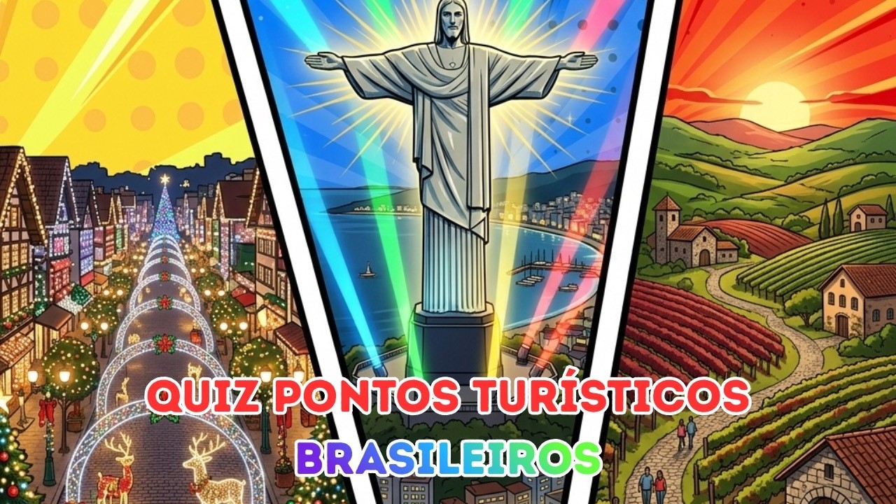 🇧🇷🏝️⛱️ | QUIZ PONTOS TURÍSTICOS | 20 PERGUNTAS| Quiz XD 05 | 🇧🇷⛵️🎉| Cristo Redentor | Natal Luz|