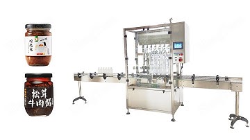 Automatic Servo Motor Driving Piston Filling Machine | Shiitake Mushroom Sauce Dispensing Equipment