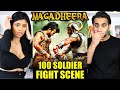 MAGADHEERA | 100 Soldier Fight Scene REACTION!!!