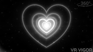 Neon Lights Love 🖤 Heart Tunnel Video #neonheart #hypnotize #360vr