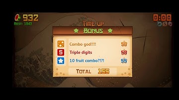 Fruti Ninja | 932 points | gamewalk through | Gameplay (iOS, Android) | Part 7
