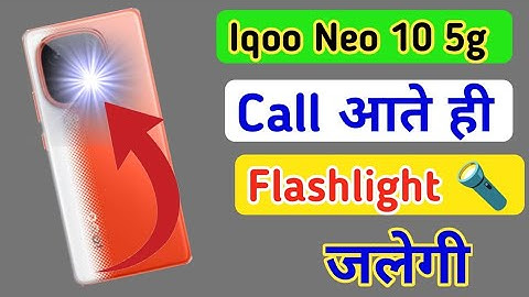 Iqoo Neo 10 5g notification light on/off kaise karen,incoming call flashlight setting Iqoo Neo 10 5g