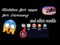 Hide apps and games in your mobile for Samsung mobile
