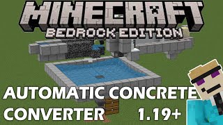 AUTOMATIC CONCRETE CONVERTER MINECRAFT BEDROCK EDITION