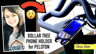DOLLAR TREE PELOTON PHONE HOLDER!!! It works!