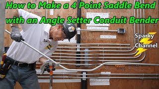 How To Make a 4 Point Saddle Bend with an Angle Setter Conduit Bender