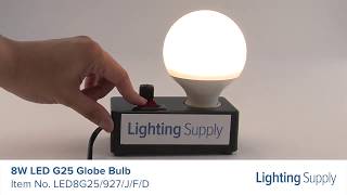 Bulbrite 8W LED G25 Globe Bulb (LED8G25/927/J/F/D) screenshot 3