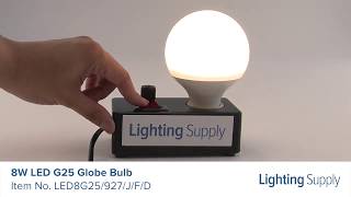 Bulbrite 8W LED G25 Globe Bulb (LED8G25/927/J/F/D)