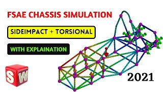 FSAE Chassis Torsional Analysis and Side Impact Analysis in SolidWorks | SolidWorks Tutorial 🔥2021🔥