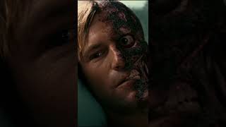 The Dark Knight 2008-Harvey Dent showing his Two-Face after accident #film #movie #darkknighttrilogy