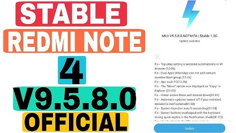 Redmi Note 4 V9.5.8.0 OFFICIAL STABLE UPDATE | आज आ गया | CHECK IT FAST & ENJOY 🤗
