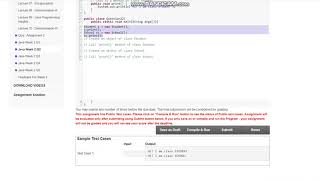 Programming in JAVA NPTL .Programming Question Week 2 : Q2. jan -april 2020