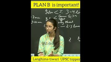 plan B for upsc aspirant || langhima tiwari.